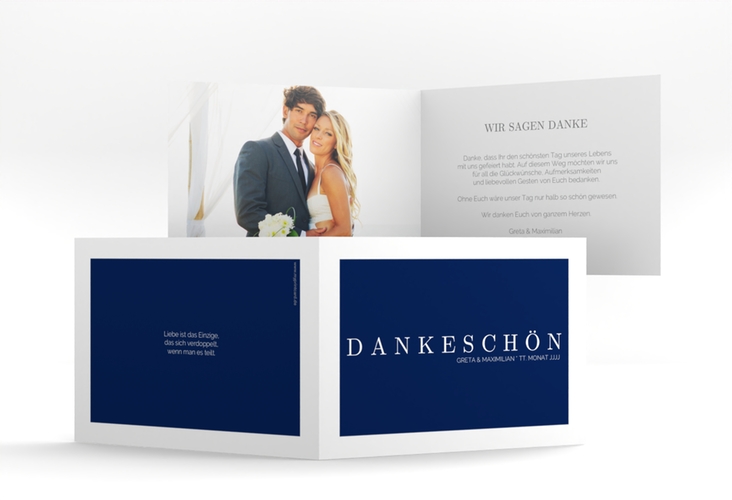 Dankeskarte Hochzeit Simply A6 Klappkarte quer