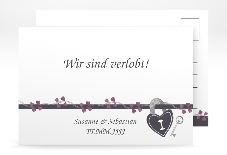 Verlobungskarte Hochzeit Oviedo A6 Postkarte