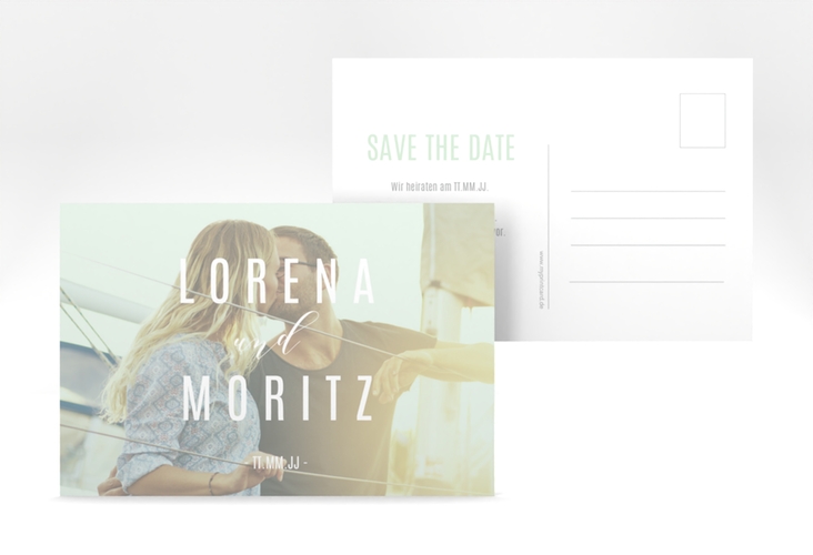 Save the Date-Postkarte Memory A6 Postkarte mint