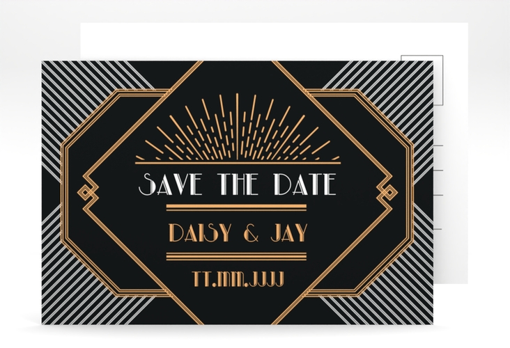 Save the Date-Postkarte Gatsby A6 Postkarte