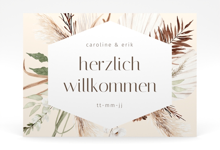 Willkommensschild Poster Bohemian 70 x 50 cm Poster beige