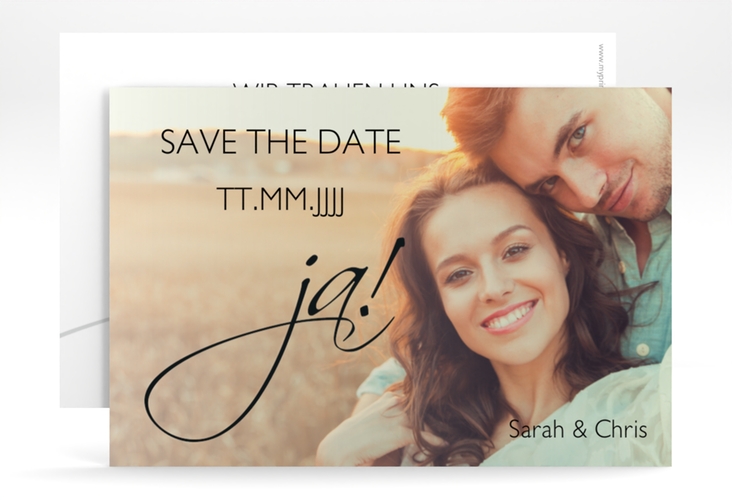 Save the Date-Karte Hochzeit Clarity A6 Karte quer