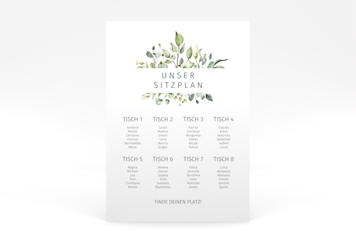 Sitzplan Poster Hochzeit Enchanting 50 x 70 cm Poster