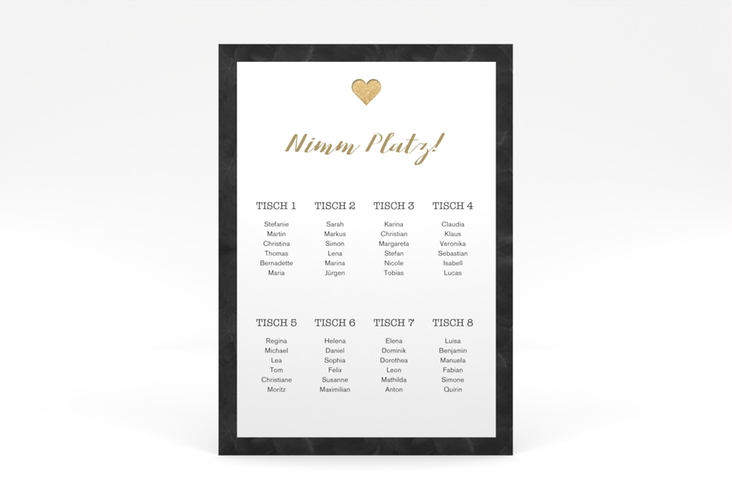 Sitzplan Poster Hochzeit Sparkly 50 x 70 cm Poster