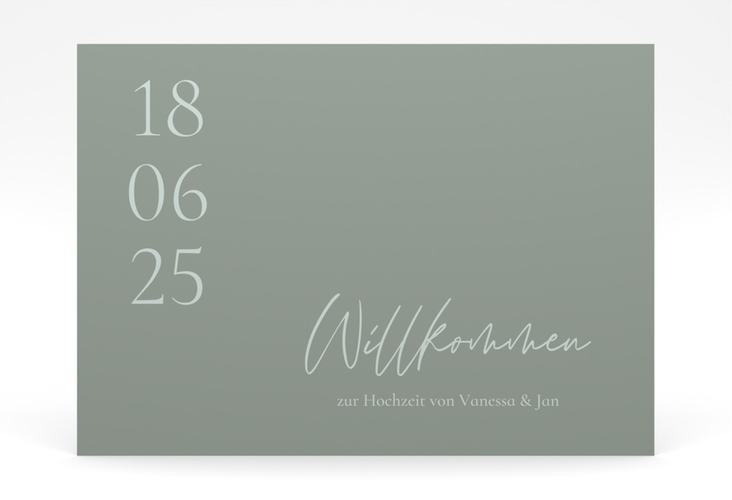 Willkommensschild Poster Day 70 x 50 cm Poster mit Datum im minimalistischen Design