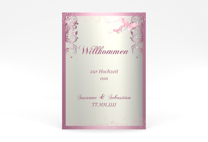 Willkommensschild Poster Toulouse 50 x 70 cm Poster rosa