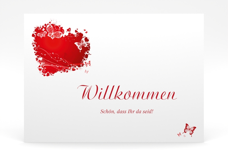 Willkommensschild Poster Mailand 70 x 50 cm Poster rot