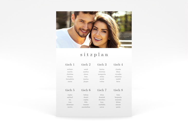 Sitzplan Poster Hochzeit Minimal 50 x 70 cm Poster