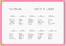 Sitzplan Poster Hochzeit Weddingpass 70 x 50 cm Poster rosa