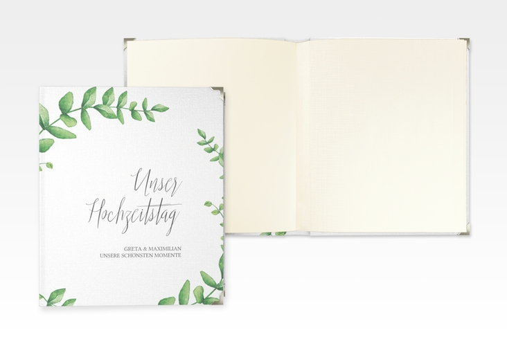 Hochzeitsalbum Botanic 21 x 25 cm weiss