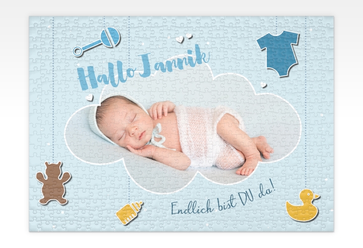 Fotopuzzle 500 Teile Babywolke 500 Teile blau