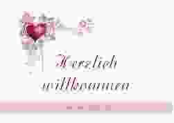 Willkommensschild Poster Triest 70 x 50 cm Poster pink