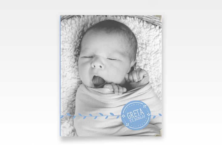 Baby Fotoalbum Unikat 21 x 25 cm blau