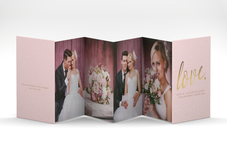 Foto-Leporello Hochzeit Glam Leporello rosa