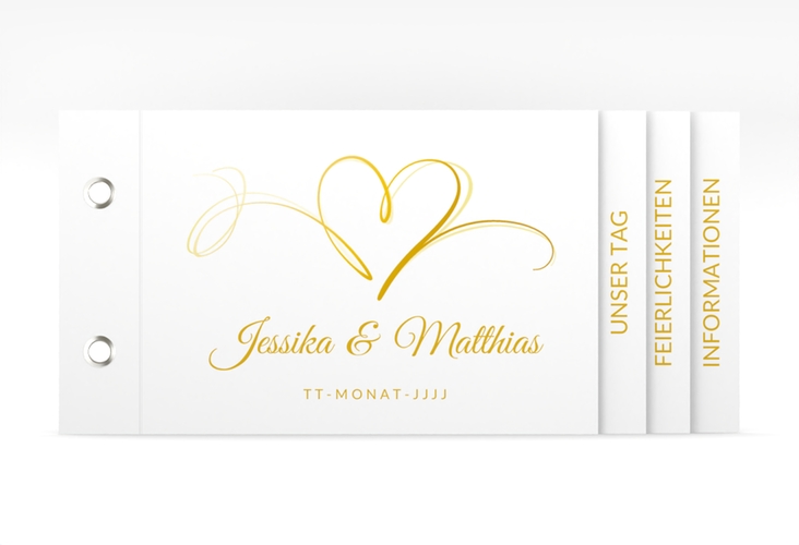 Hochzeitseinladung Envie Booklet gold