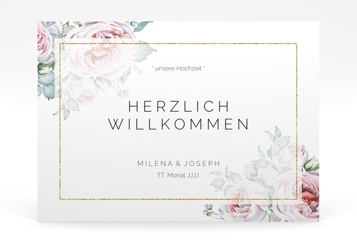 Willkommensschild Poster Embrace 70 x 50 cm Poster weiss