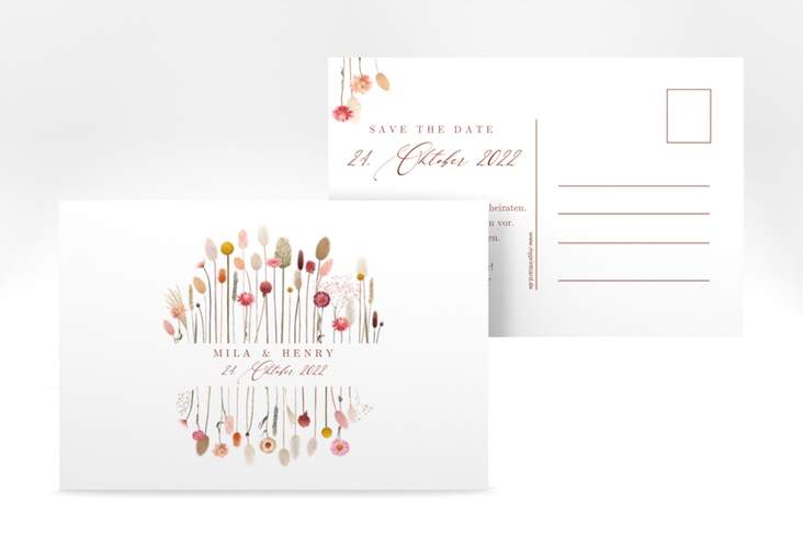 Save the Date-Postkarte Driedflower A6 Postkarte