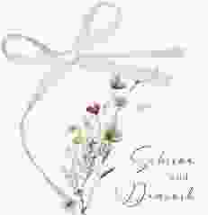 Geschenkanhänger Hochzeit Sauvages Geschenkanhänger 10er Set weiss mit getrockneten Wiesenblumen