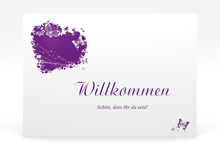 Willkommensschild Poster Mailand 70 x 50 cm Poster lila