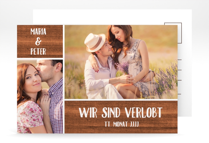 Verlobungskarte Hochzeit Landliebe A6 Postkarte