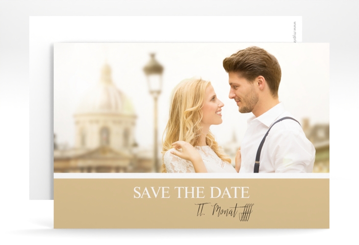 Save the Date-Karte Balance A6 Karte quer beige