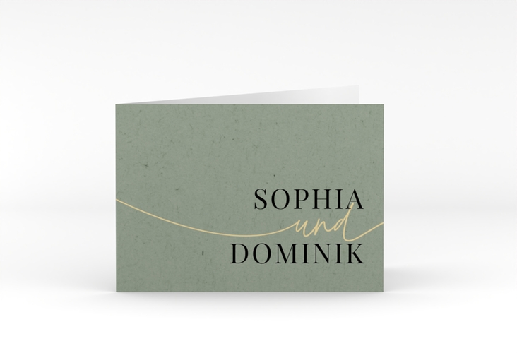 Hochzeitseinladung Easy A6 Klappkarte quer hochglanz im modernen minimalistischen Design