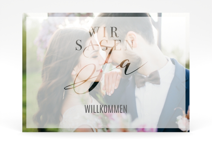 Willkommensschild Poster Amazing 70 x 50 cm Poster weiss