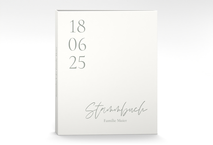 Stammbuch A4 Day Stammbuch A4 weiss mit Datum im minimalistischen Design