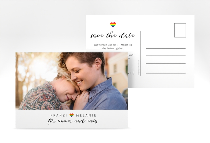 Save the Date-Postkarte Loveful A6 Postkarte hochglanz