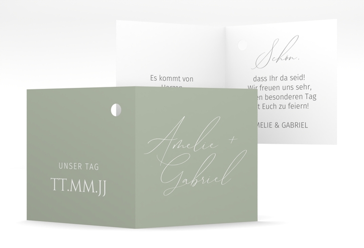 Geschenkanhänger Hochzeit Federschrift Geschenkanhänger 10er Set in schlichtem Design mit Kalligrafie