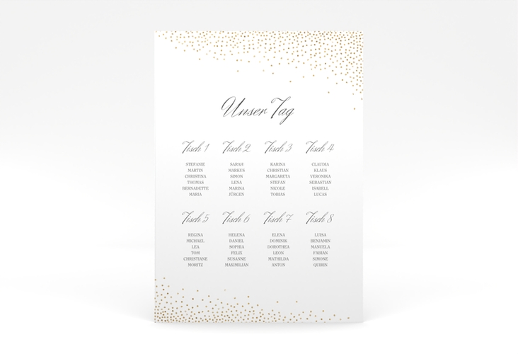 Sitzplan Poster Hochzeit Glitter 50 x 70 cm Poster