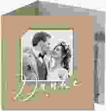 Dankeskarte Hochzeit Crafty quadr. Doppel-Klappkarte beige