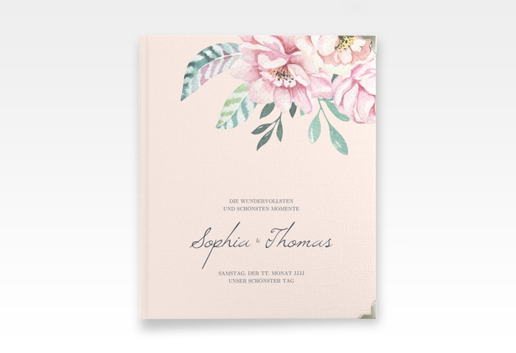 Hochzeitsalbum Blooming 21 x 25 cm rosa