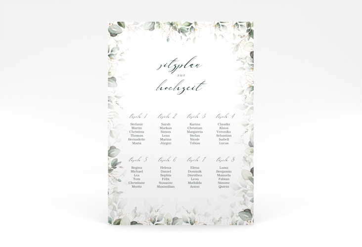 Sitzplan Poster Hochzeit Poesia 50 x 70 cm Poster