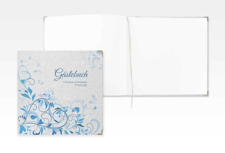 Gästebuch Selection Hochzeit Lilly Leinen-Hardcover blau