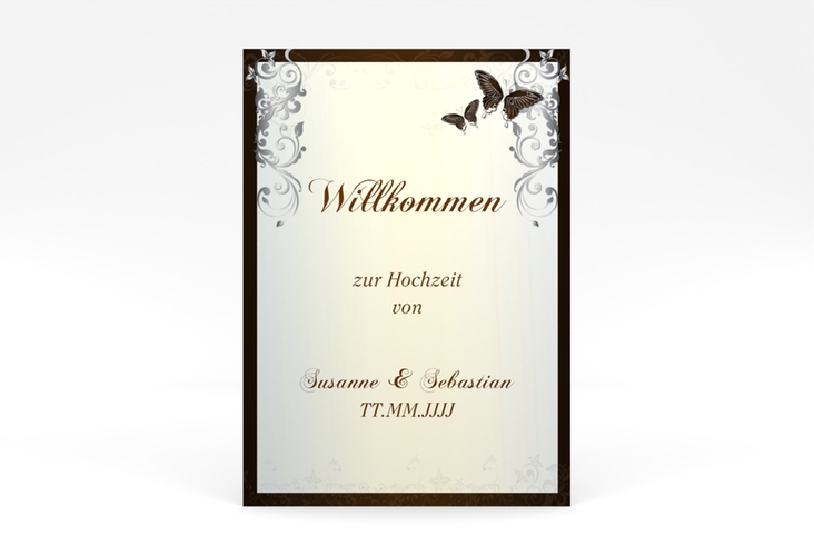 Willkommensschild Poster Toulouse 50 x 70 cm Poster braun