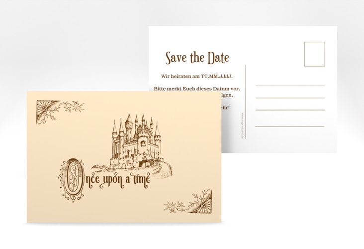 Save the Date-Postkarte Storybook A6 Postkarte