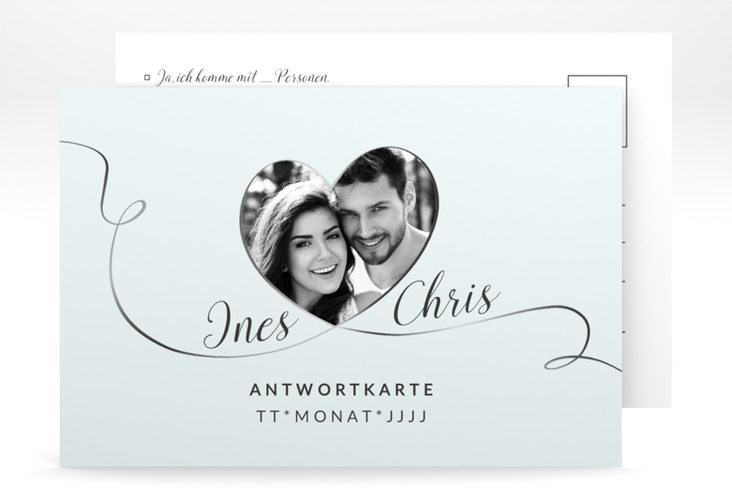 Antwortkarte Hochzeit Dolce A6 Postkarte tuerkis