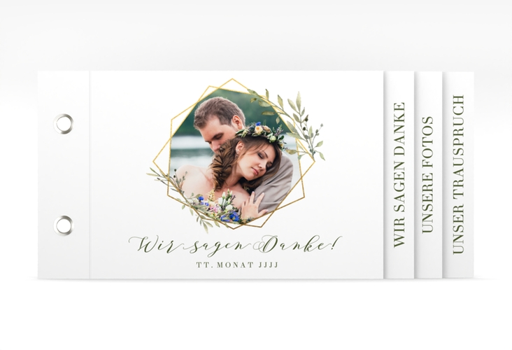 Danksagungskarte Hochzeit Acacia Booklet hochglanz