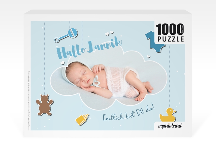 Fotopuzzle 1000 Teile Babywolke 1000 Teile blau