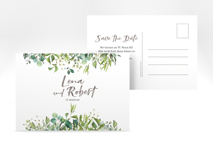 Save the Date-Postkarte Natural A6 Postkarte