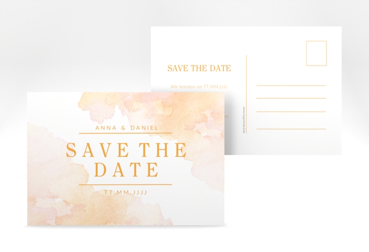 Save the Date-Postkarte Blush A6 Postkarte