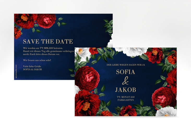 Save the Date-Karte Florista A6 Karte quer