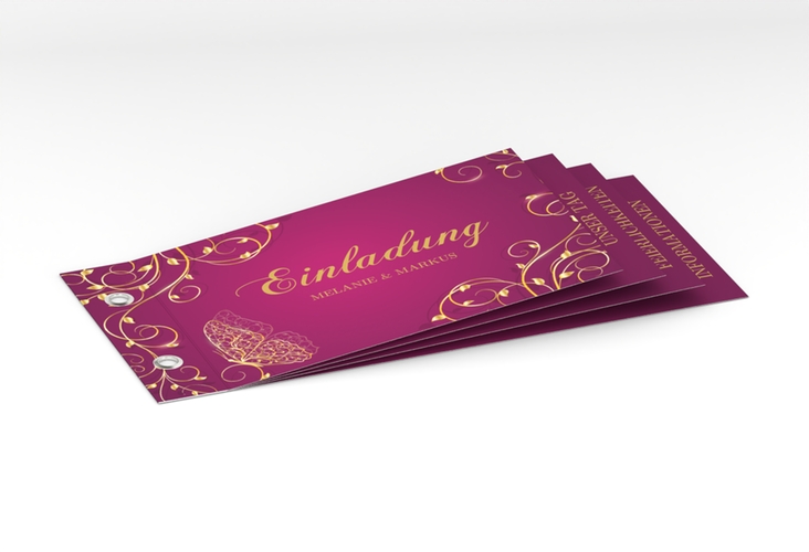 Hochzeitseinladung Eternity Booklet pink