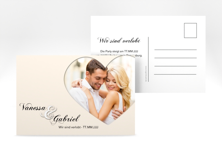 Verlobungskarte Hochzeit Sweetheart A6 Postkarte