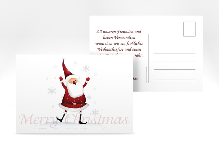 Weihnachtskarte Schneemann A6 Postkarte