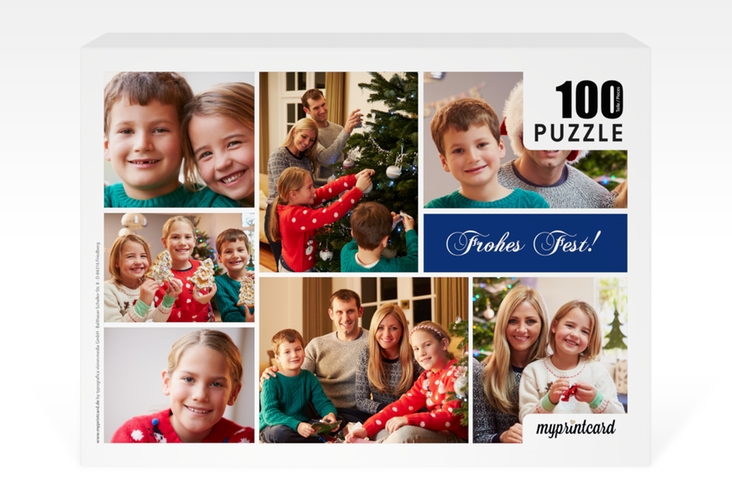 Fotopuzzle 100 Teile Kerzenschein 100 Teile blau