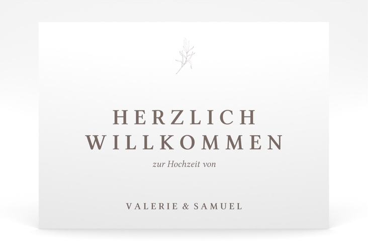 Willkommensschild Poster Ivy 70 x 50 cm Poster minimalistisch mit kleiner botanischer Illustration