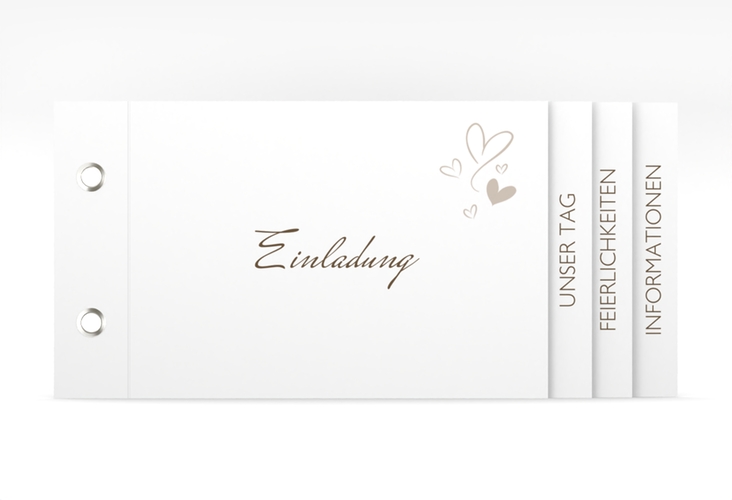 Hochzeitseinladung Purity Booklet weiss