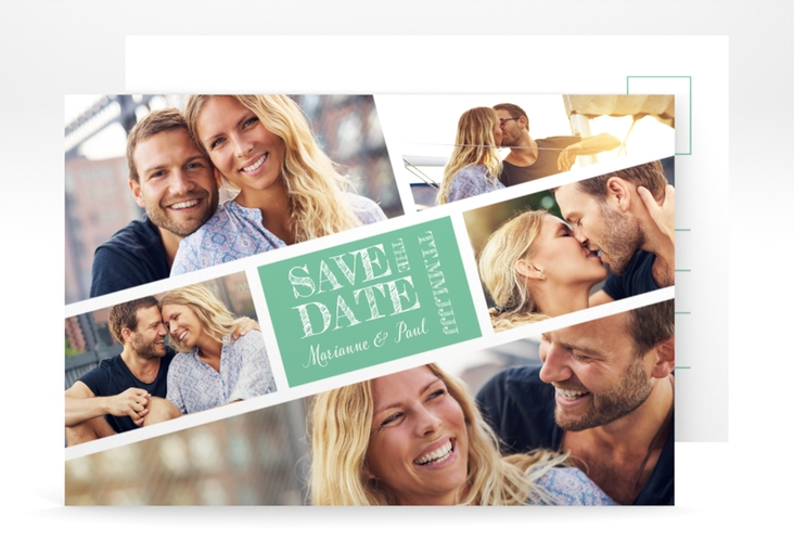 Save the Date-Postkarte Rise A6 Postkarte mint